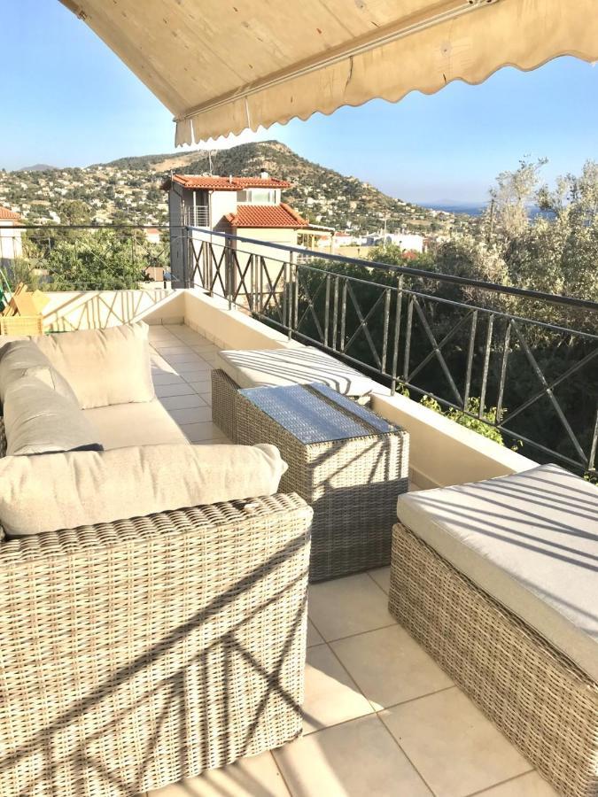 Beautiful Maisonette With A View To The Mountains And The Sea Αγία Μαρίνα Εξωτερικό φωτογραφία